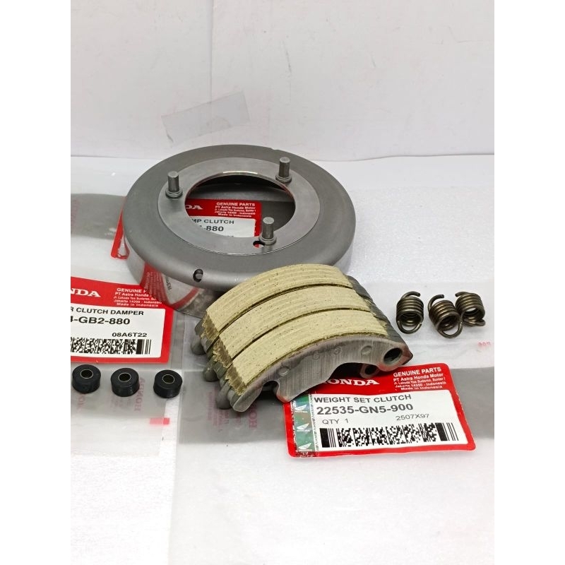 Harga promo GN5mangkok ganda+kampas ganda+karet ganda Grand prima Astrea Supra lama Supra x100 ori