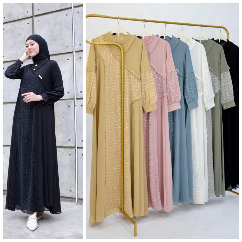 Ainna Dress Gamis Fenta House Terbaru Original Premium Cantik Mewah Anggun cocok untuk Pesta