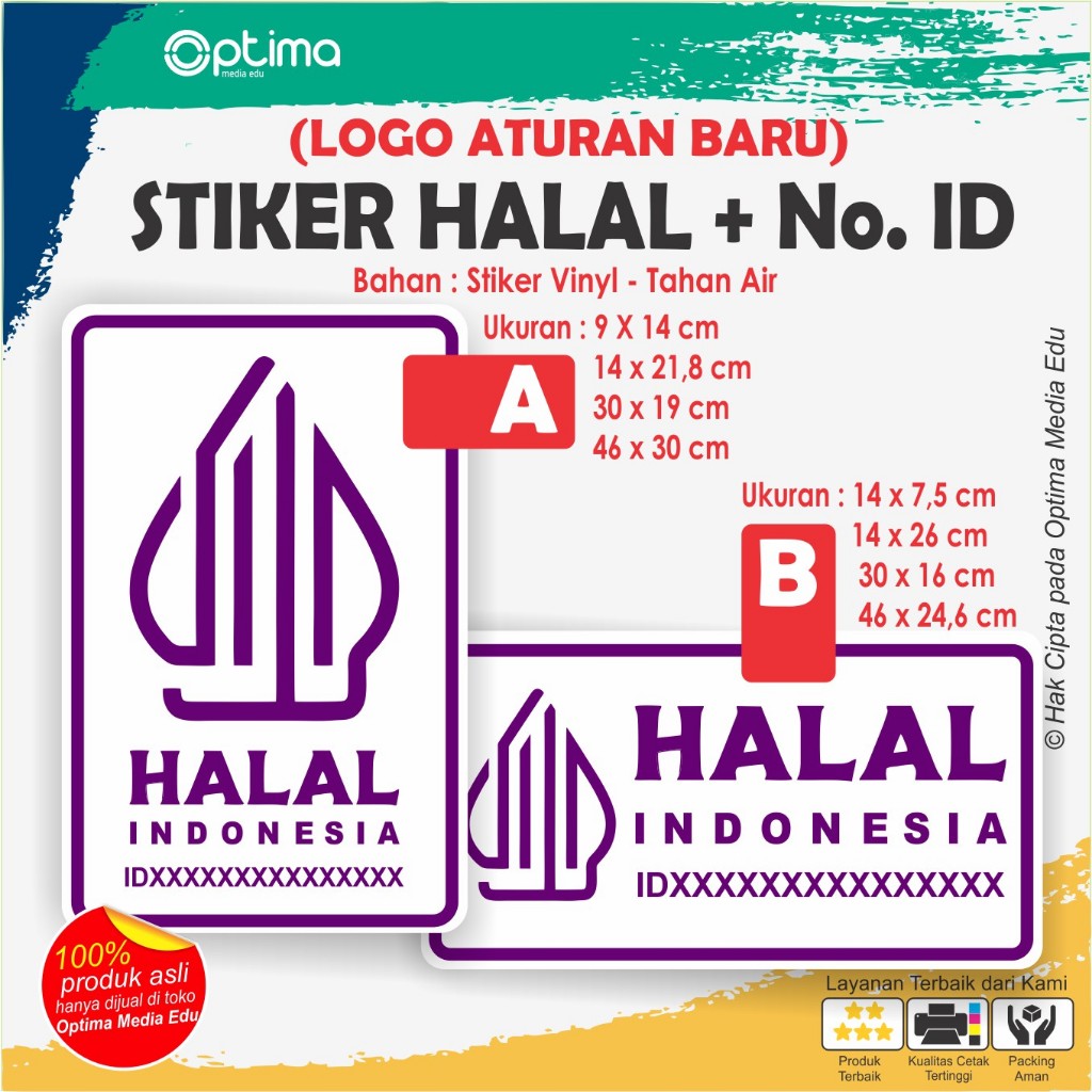 

Stiker Halal Logo Baru Bisa Reques Nomor ID