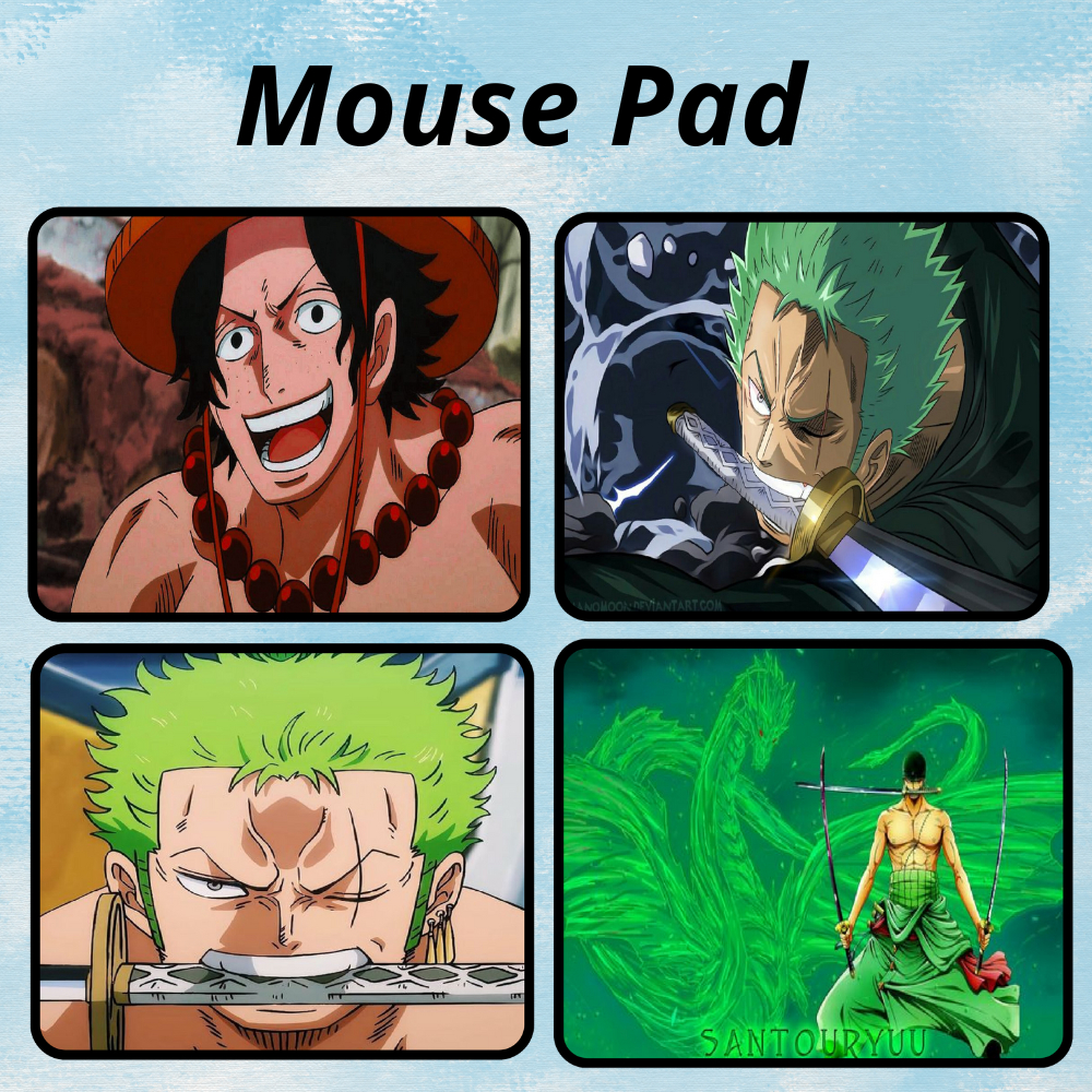 Mouse Pad Alas Mouse Gaming Motif One Piece Shafiyyah Sarban