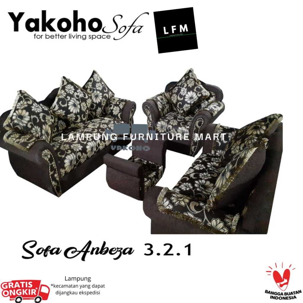 Sofa Minimalis Anbeza 321 + Meja - LFM Lampung