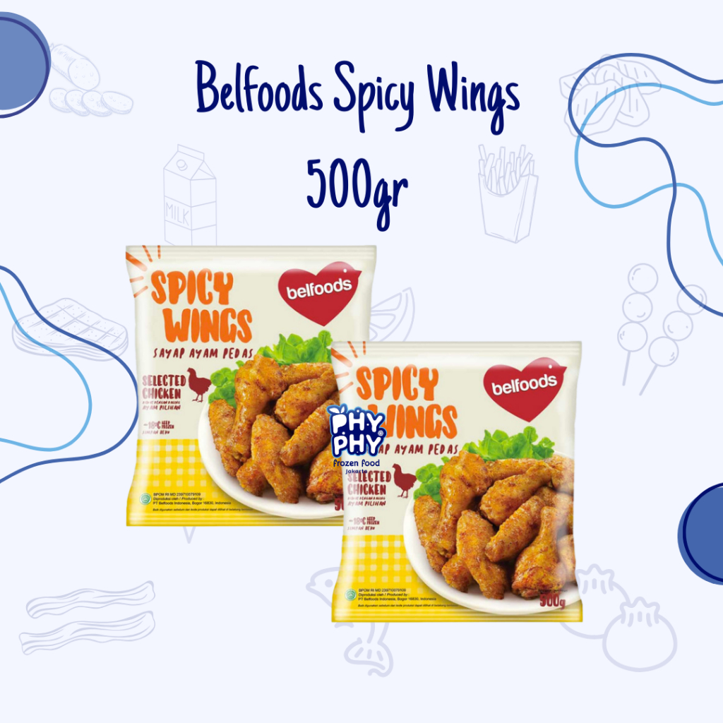 

Belfoods Spicy Wings 160gr, 500gr / Spicy Wings Enak / Sayap Berbumbu