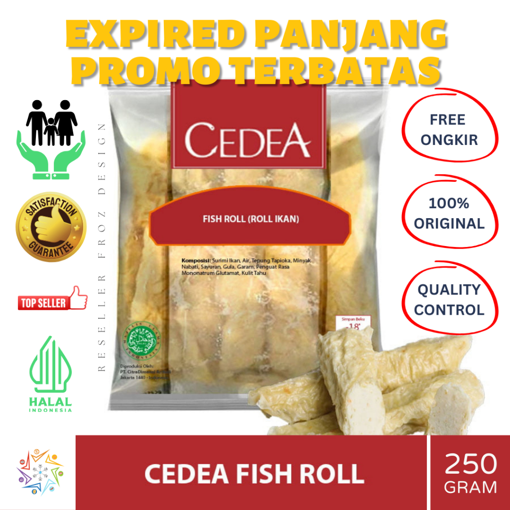 

CEDEA FISHROLL 250GR | PISROL SIDEA ISI 10 | TOPING SEBLAK OTAK OTAK IKAN CIDEA | OLAHAN IKAN