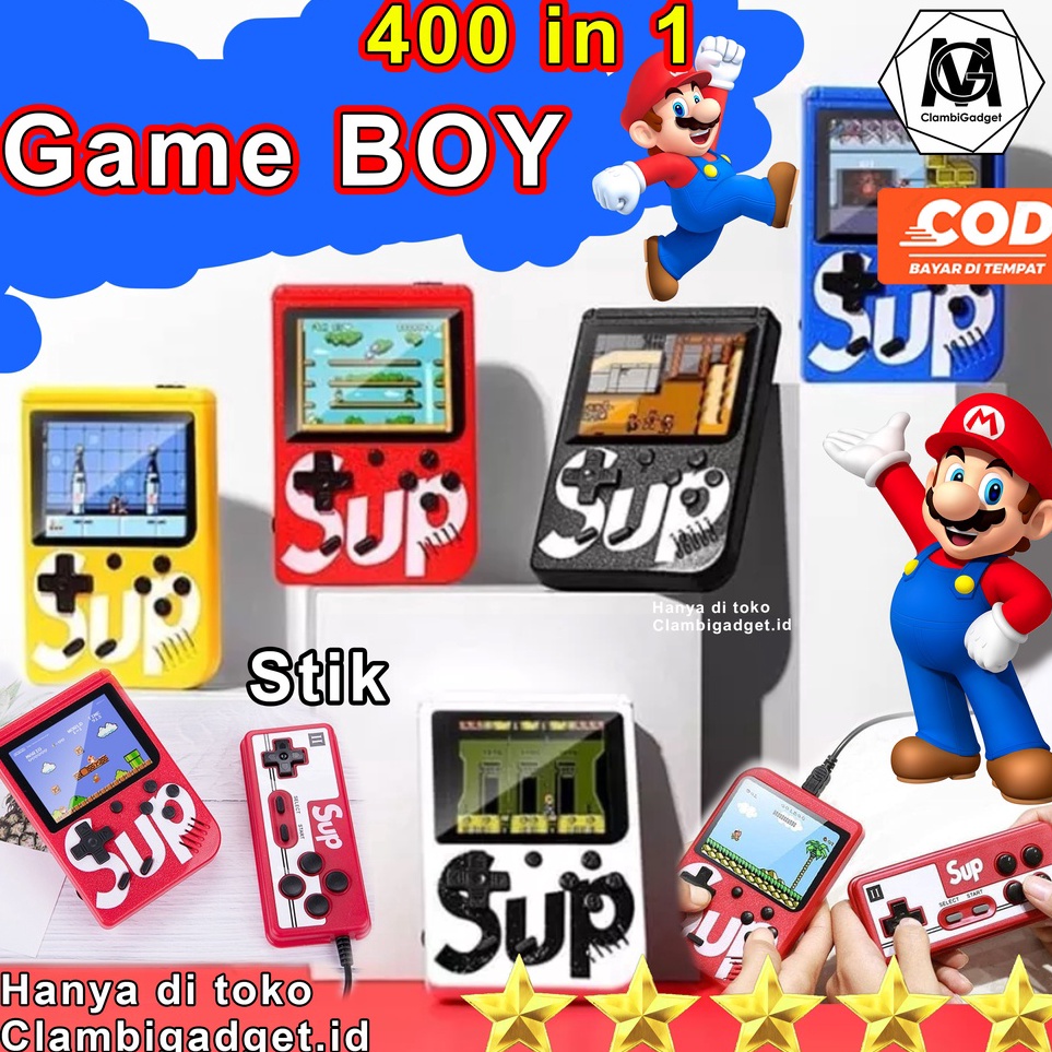 ART M28S Mainan 2in1 GAME BOY Catro 4 IN 1 8 BIT SUP GameBoy Mini Stik Mariobros Nintendo Tendo Supe