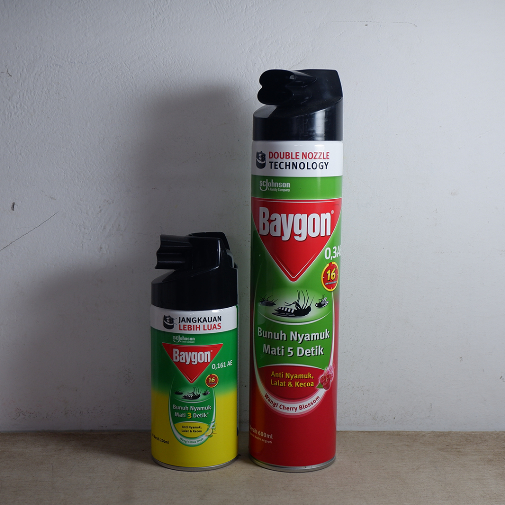 Obat Nyamuk Spray Murah Baygon 200 mL & 600 mL
