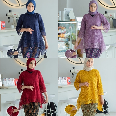 PROMO ATASAN KEBAYA BROKAT RINJANI / KEBAYA MODERN / ATASAN KEBAYA BROKAT / KEBAYA KONDANGAN / KEBAY
