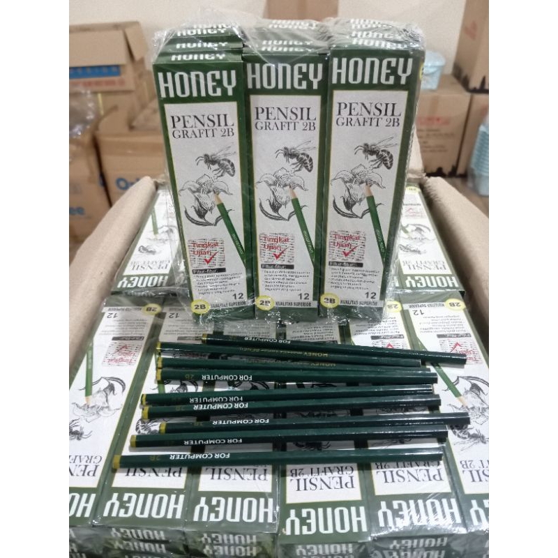 

Pensil 2B pensil Honey 1 lusin isi 12 pcs harga grosir termurah kwalitas bagus