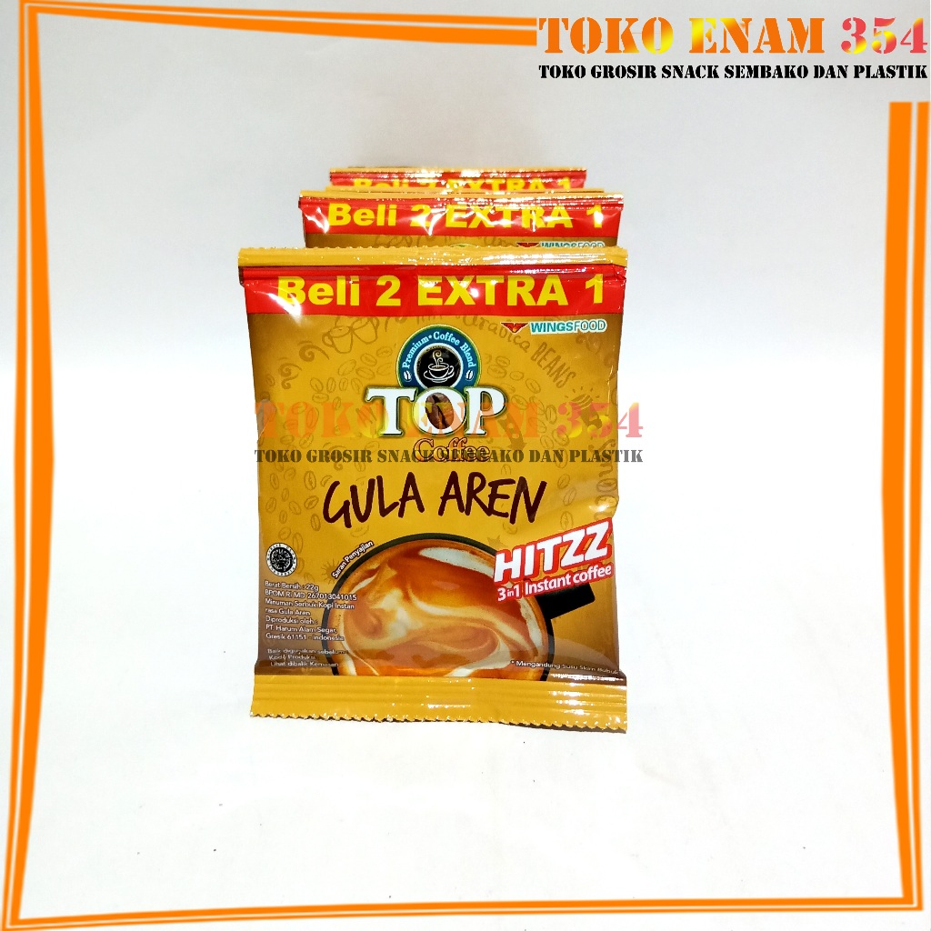 

Top Coffee/ Kopi Gula aren per renceng isi 15 sachet (BELI 2 EXTRA 1) x 22 gram