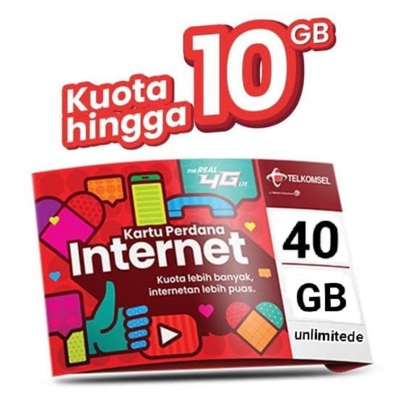 PERDANA TELKOMSEL 40GB UNLIMITEDE MAX