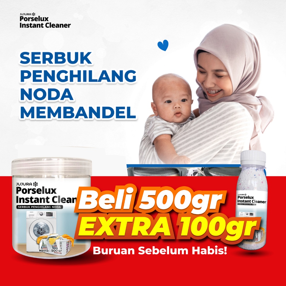 ART Q68G PORSELUX SERBUK PENGHILANG NODA PORSELUX INSTANT CLEANER SERBUK PENGHILANG NODA JAMUR PAKAI