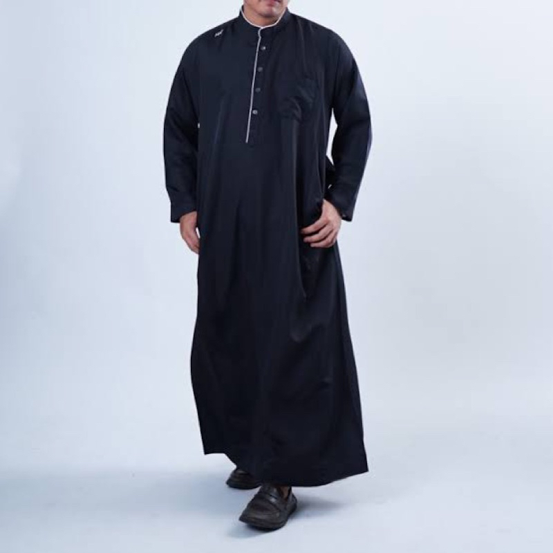 gamis/jubah pria hitam polos