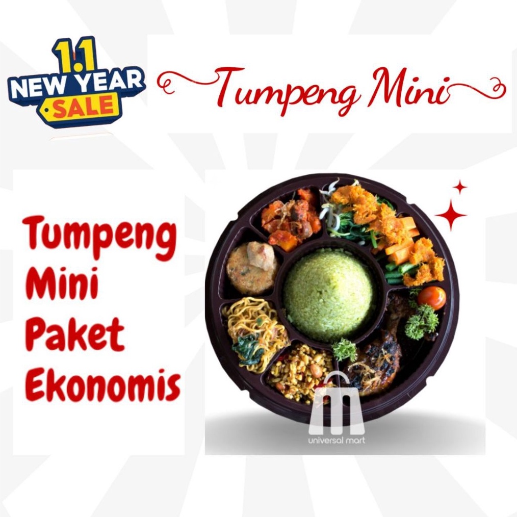 

1212 Brand Nasi Tumpeng Mini Sekat Siap Saji Paket Standar buruan