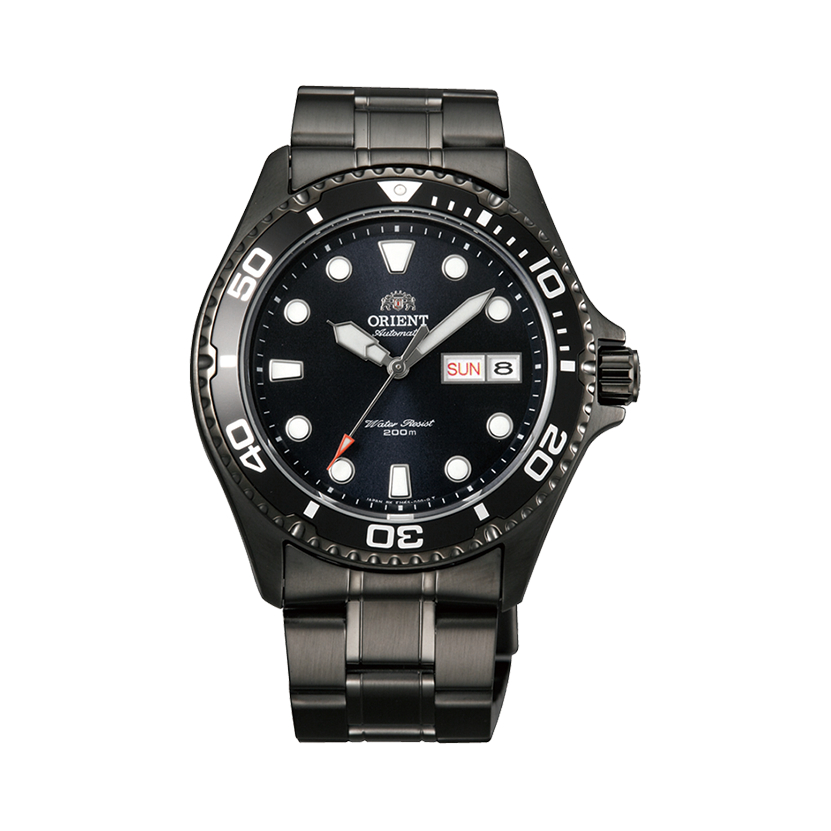 Orient Ray Raven II AA02003B Automatic Black Stainless Steel - Jam Tangan Pria