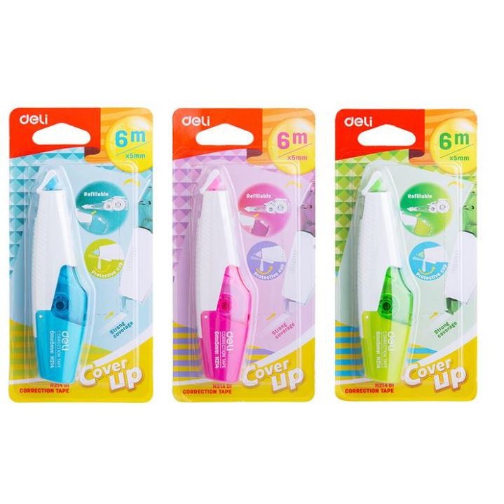

Deli Tipe-x Kertas/Correction Tape 5mmx6m w/Refill EH21401