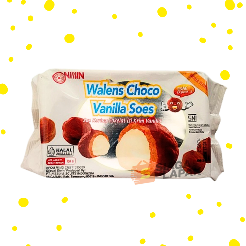 

Walens Soes Choco Vanilla 100gr Nissin Sus Kering Coklat Vanila