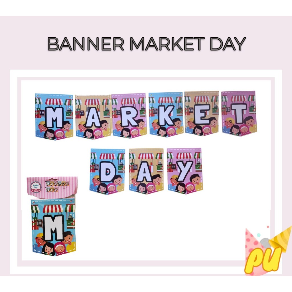 Bunting Flag MARKET DAY / Banner Market Day