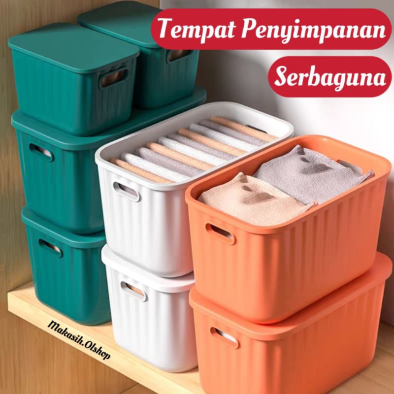 Storage Box / Box Penyimpanan / Keranjang Plastik Serbaguna Kapasitas Besar / Tempat Penyimpanan