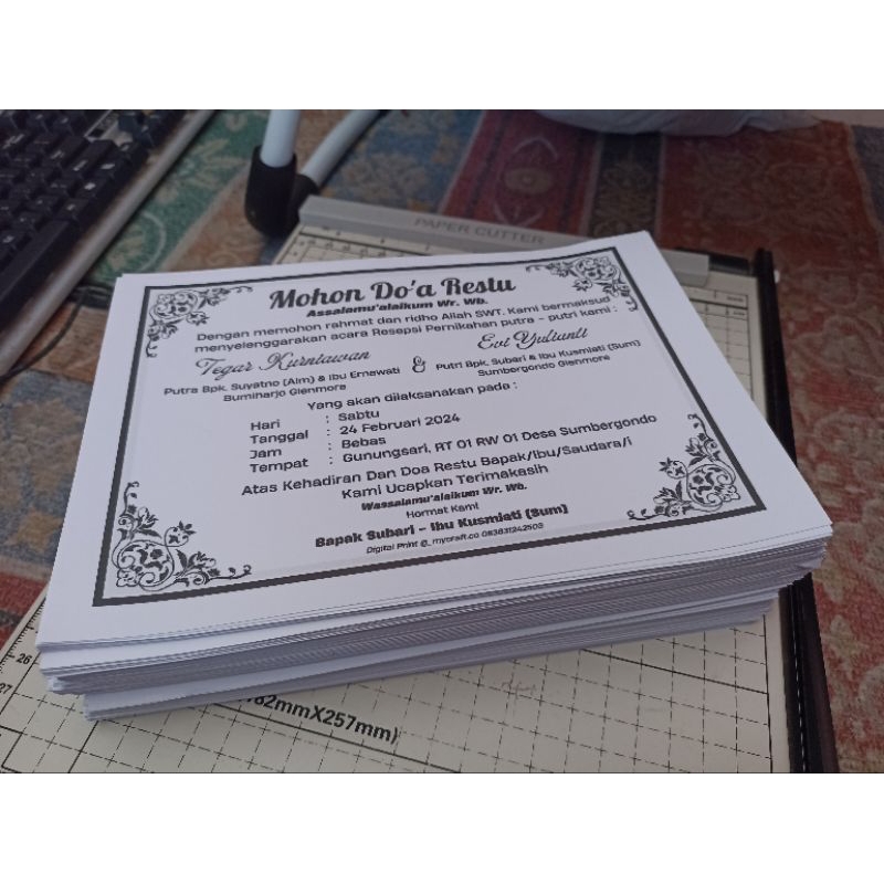 

(1 HARI JADI) Undangan Besek Kotak/Tonjokan Pernikahan Khitan Selametan Segala Acara Bebas Request Desain