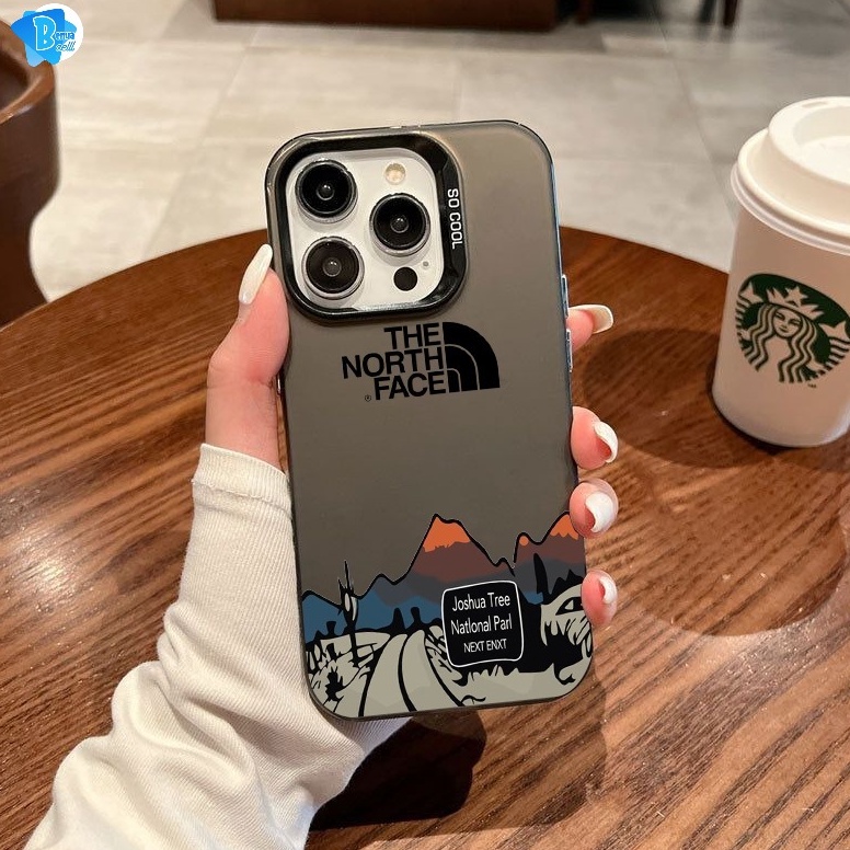 KODE P35K SS876 CASE CASING SOFTCASE PELINDUNG HANPHONE PC IMD SILVER PLATE THE NORTH FACE FOR SAMSU