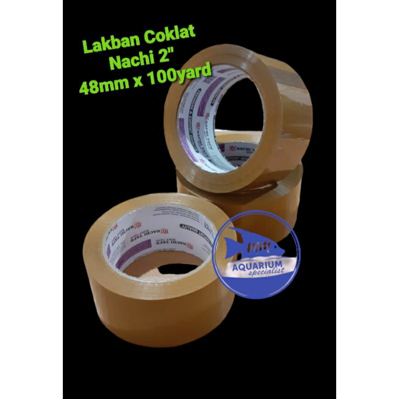 

lakban packing coklat nachi 2" 48mm x 90yard perekatnya kuat