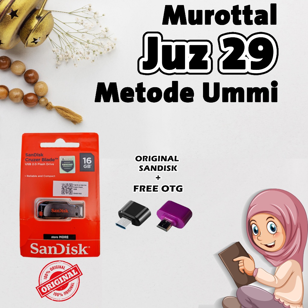 USB Flashdisk Murotal Quran Juz 29 Full Metode Ummi