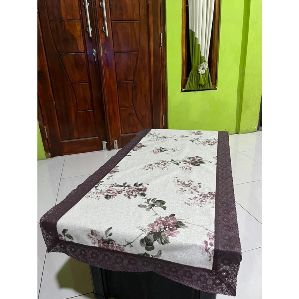 Taplak Meja Tamu 3D Renda Murah Modern Mewah