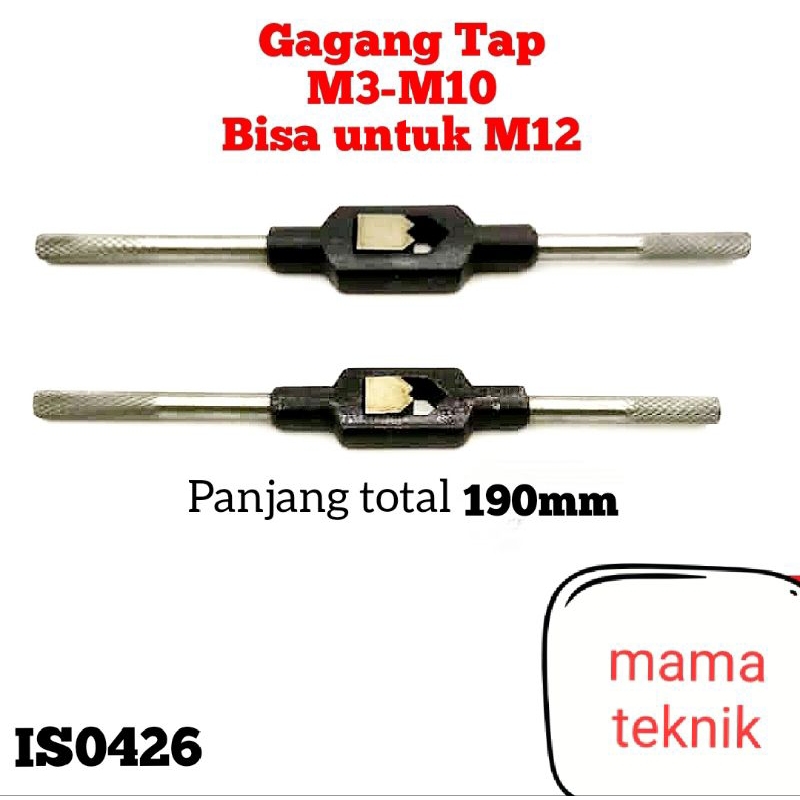 gagang tap m3 - m10 tap wrench handtap tap bahan besi bisa untuk m12