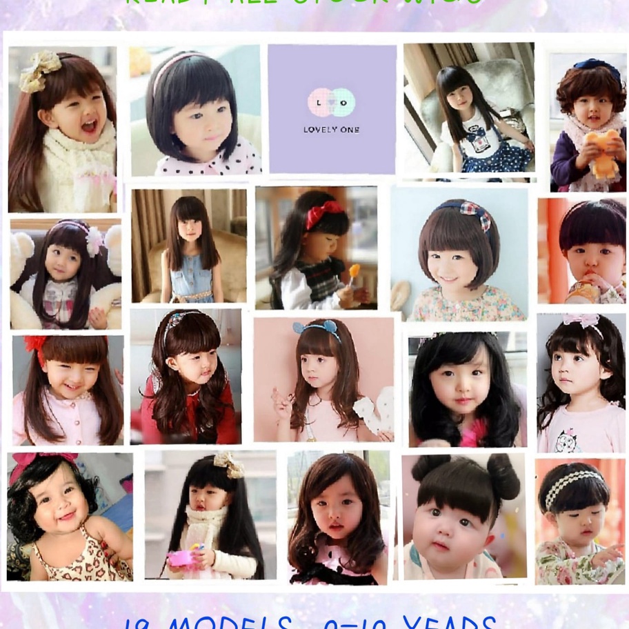 XC26619 Wig Rambut Palsu Bayi usia 6 Bulan5 Tahun  Wig Anak Cewek usia 5 Tahun1 Tahun  Rambut Palsu 