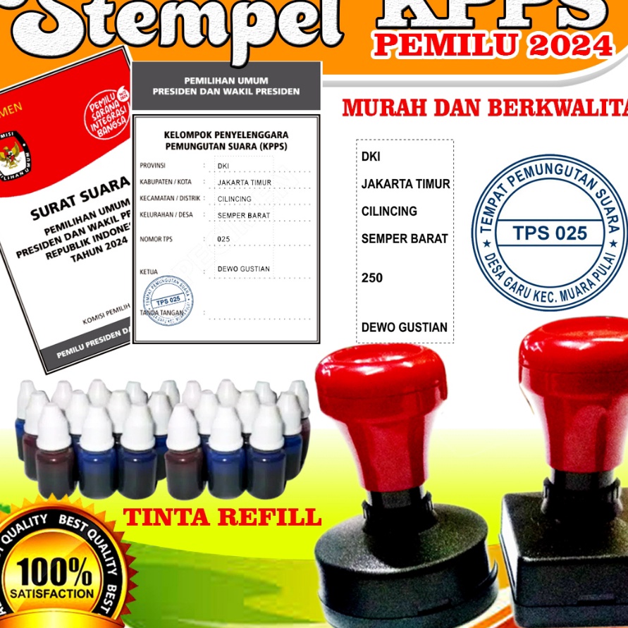 

TERMURAH Stempelstempel KPPSStempel PemiluStempel tanda tangan