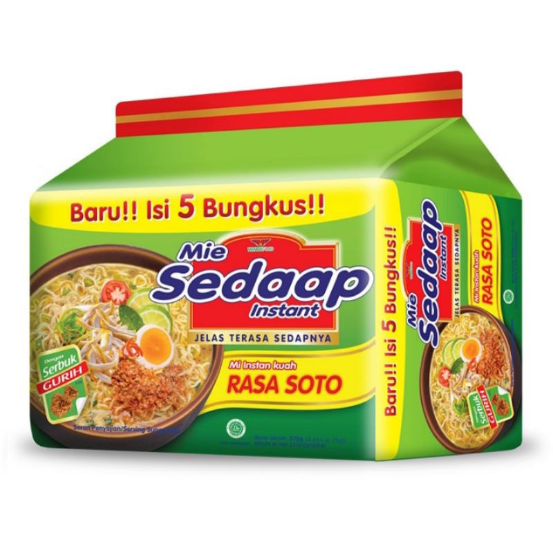 

Paket Sedap mi instan SOTO 5x75g