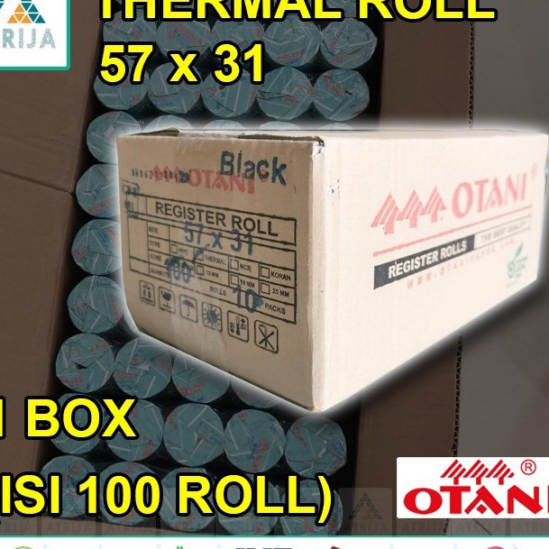 

1 BOX Thermal Paper Roll OTANI 57x31 57x3 58x3 Coreless Kertas Thermal Kertas Struk Kasir