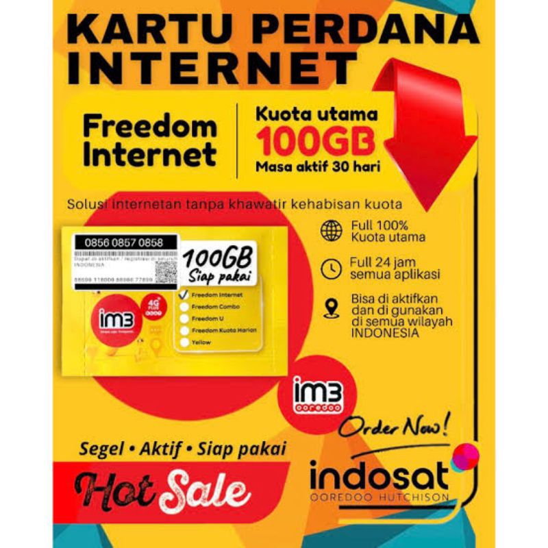 IM3 INDOSAT PAKET UNLIMITED 100GB MURAH