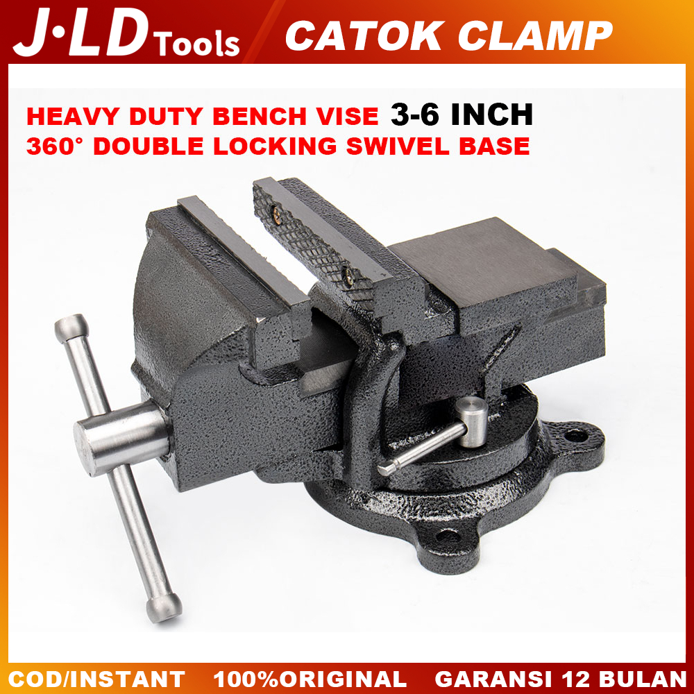 JLD 360 Catok Clamp 3-8 Catok Meja Bench Vise catok paron/Swivel Vice Table Ragum Catok Meja