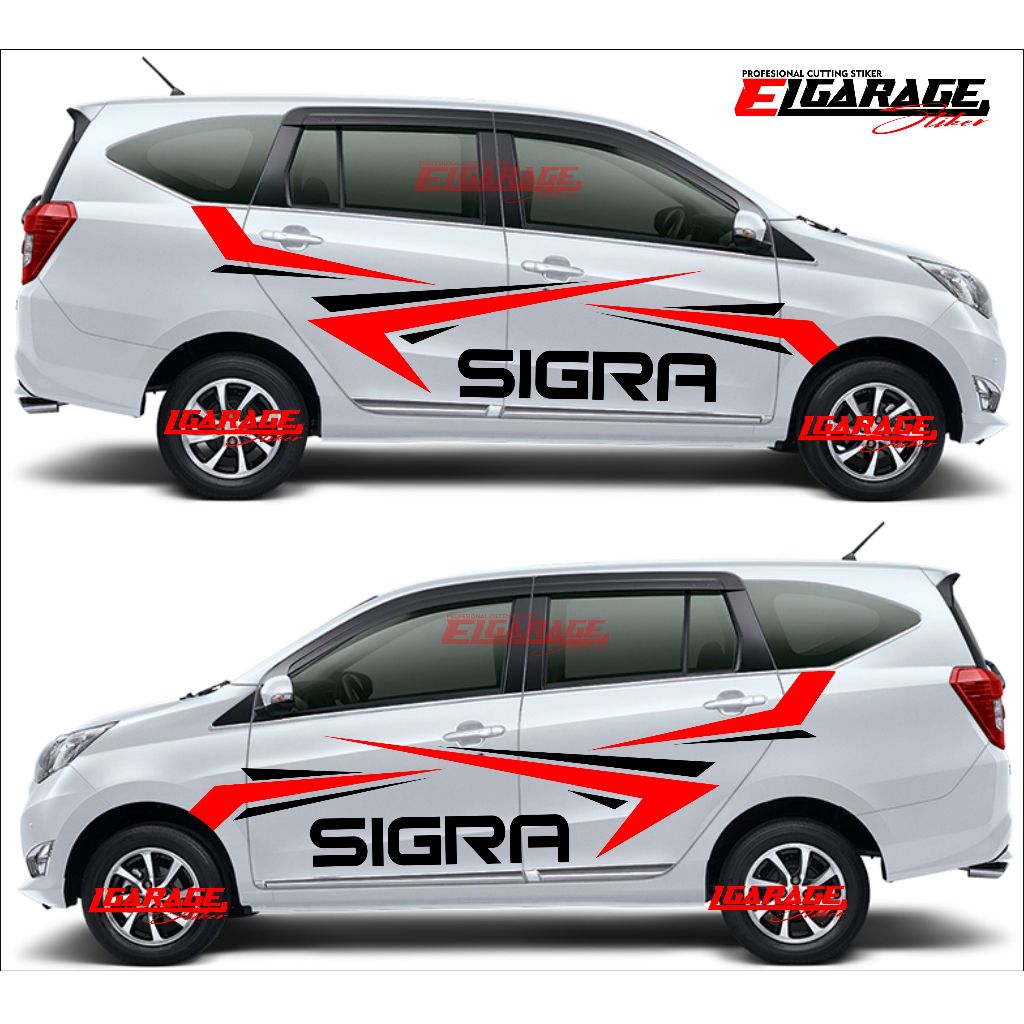 sticker mobil sigra list body mobil sigra variasi sticker cutting mobil sigra