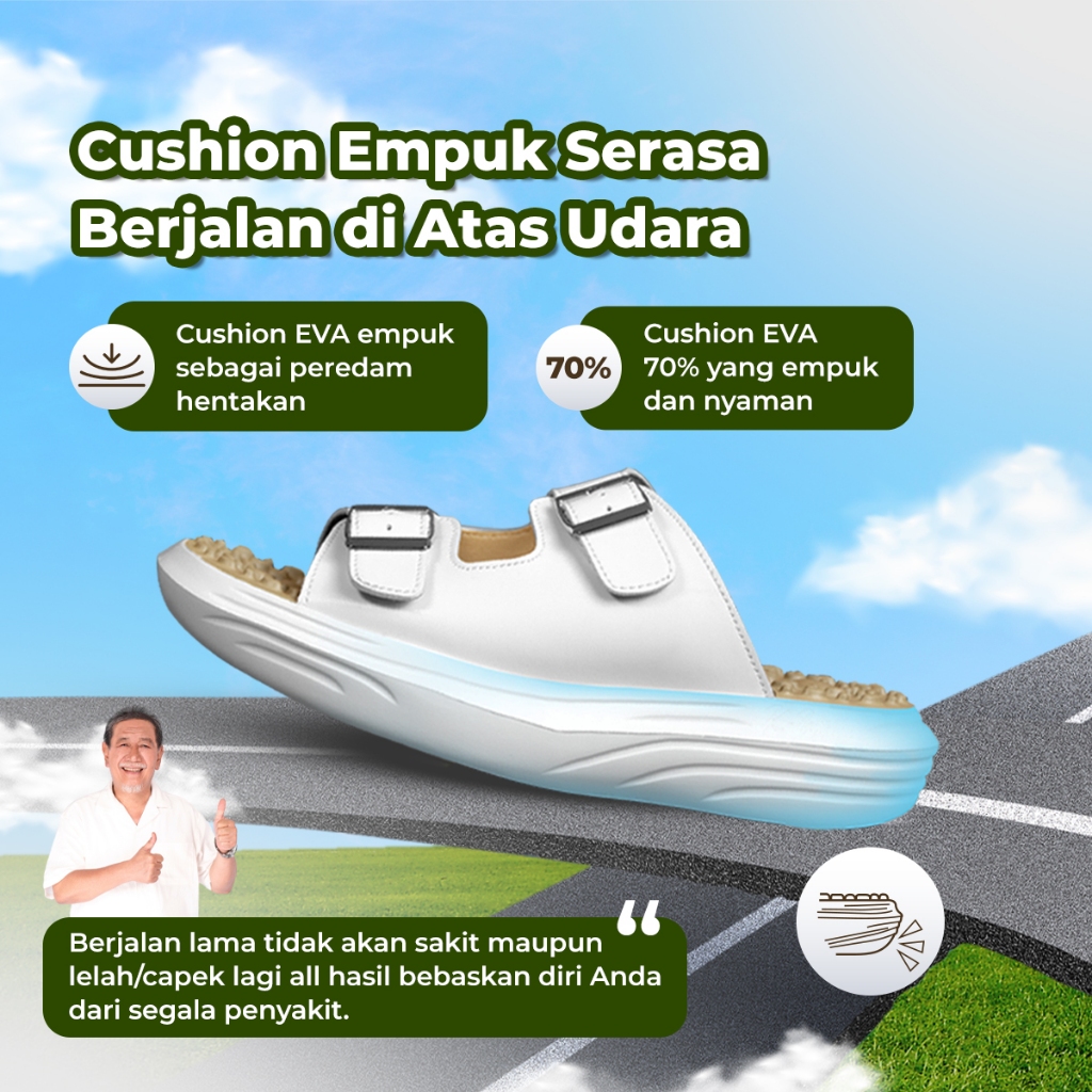 Jaco K-Walk Sendal Kesehatan Sendal Terapi Kesehatan Sendal Refleksi Sendal Akupuntur Sendal Rematik Kwalk-4