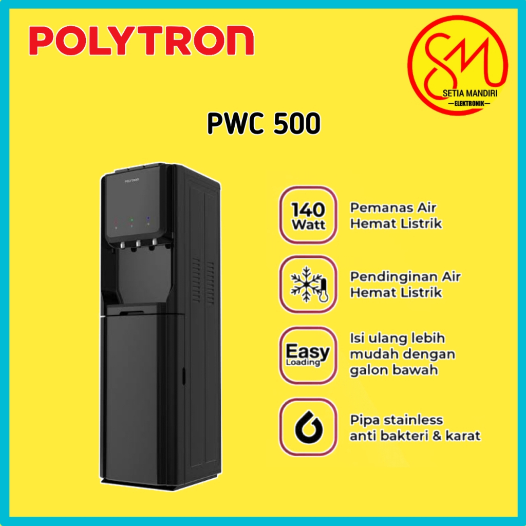 POLYTRON Dispenser Galon Bawah Bottom Loading PWC 500 600
