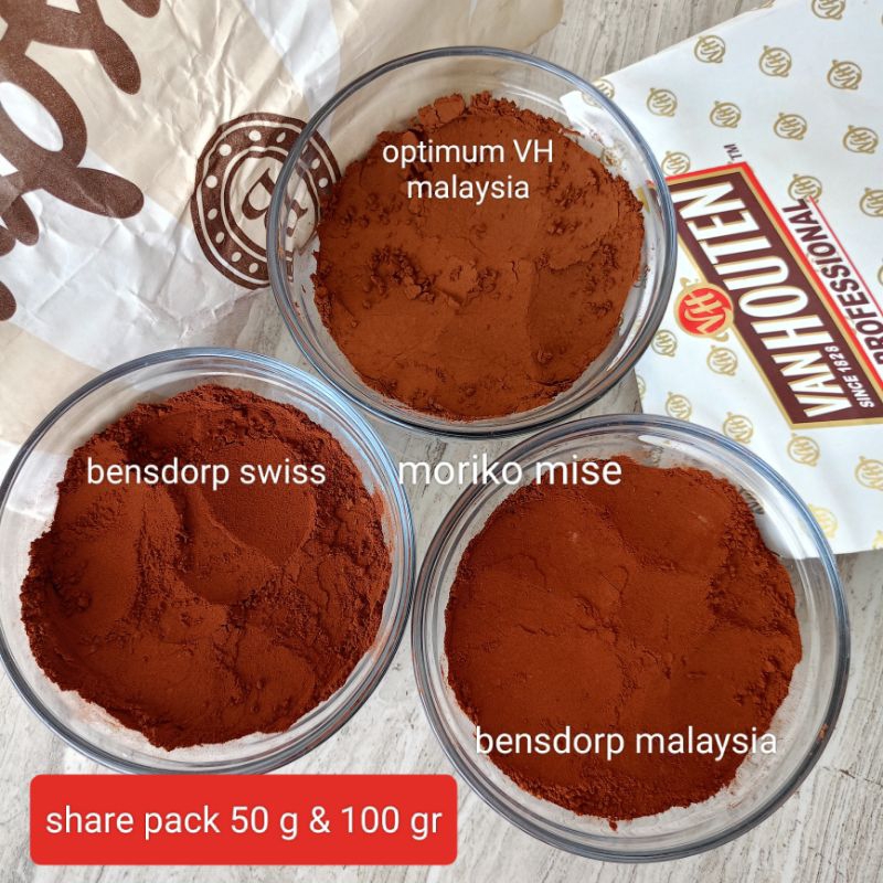 [ 50 gr 100 gr cocoa powder ] cacao powder barry callebaut BENSDORP swiss switzerland / OPTIMUM van 