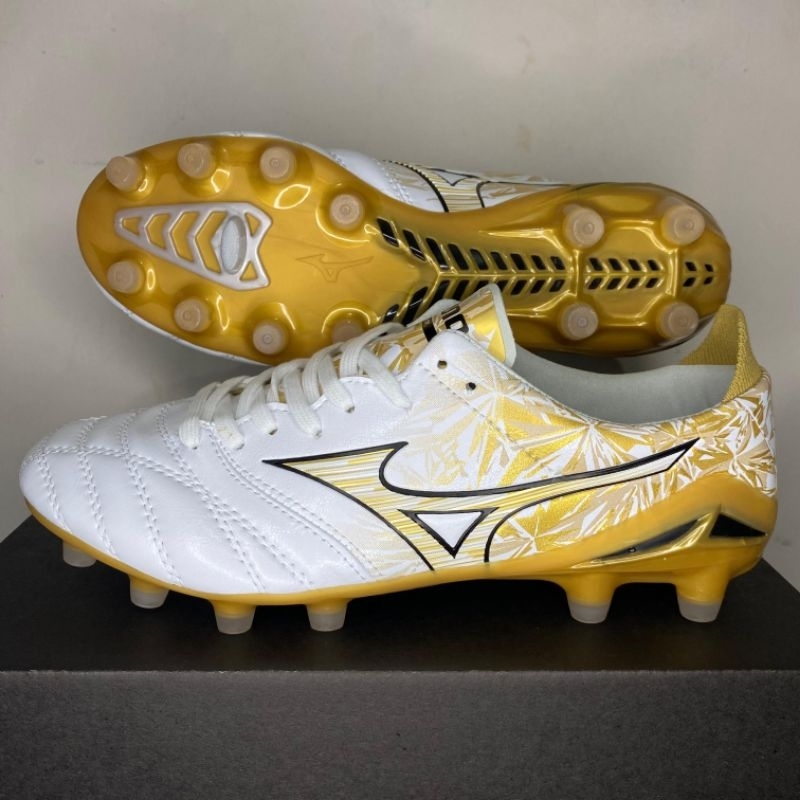Sepatu Bola Mizuno Morelia Neo 4 White Gold FG
