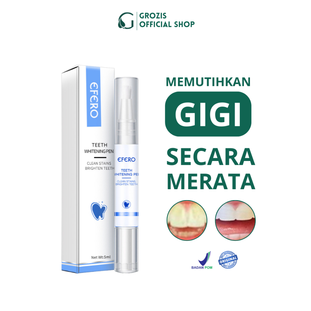 EFERO Teeth Whitening Pen Cleaning Serum Hapus Plak Noda Gigi Alat memutihkan gigi