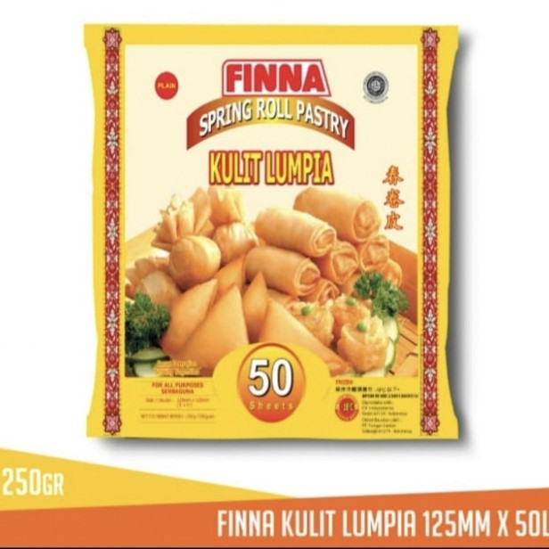 

FINNA Kulit Lumpia | Spring Roll Pastry 12,5x12,5 cm isi 50 Lembar