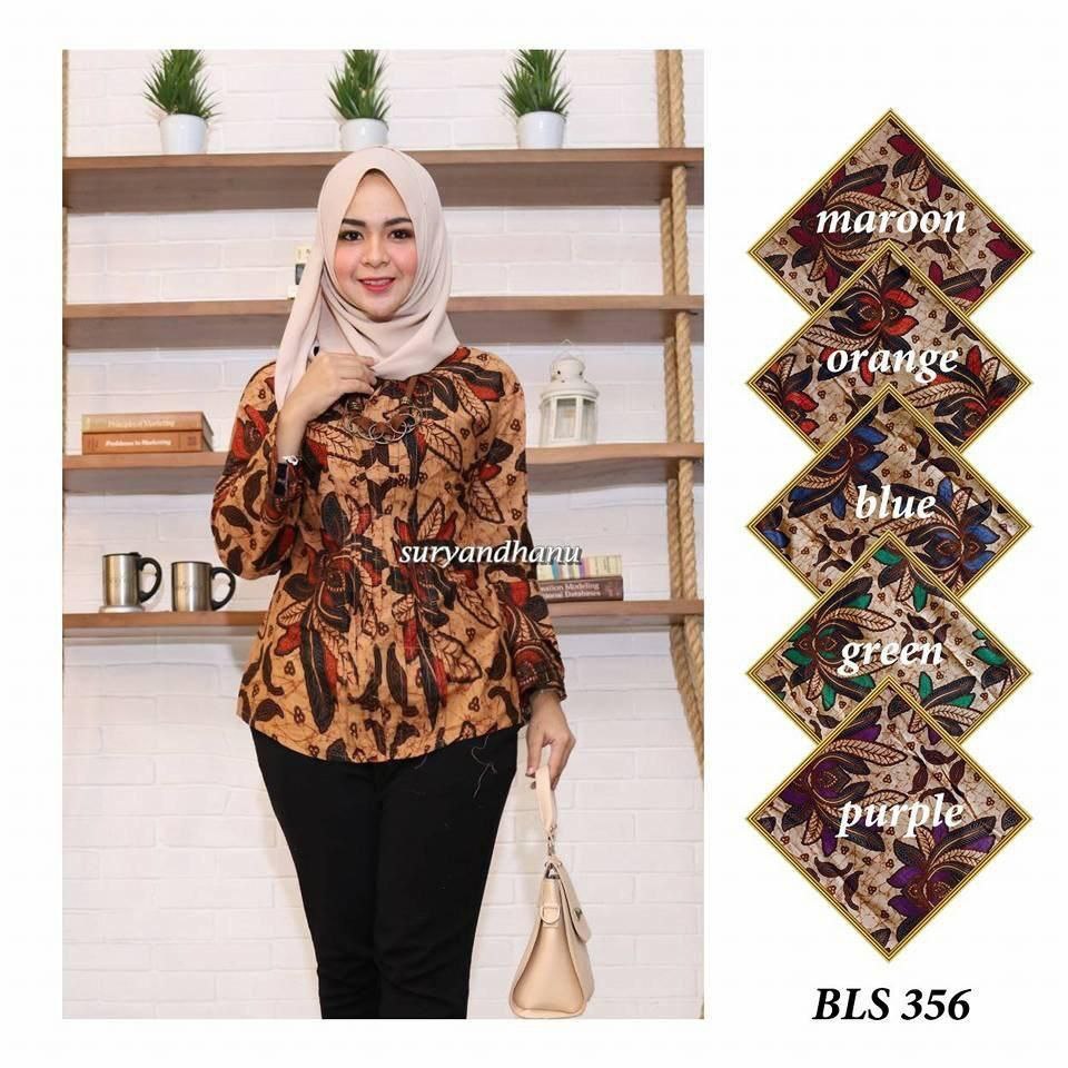 Blus Batik Batik Atasan Batik Wanita Surya Jaya