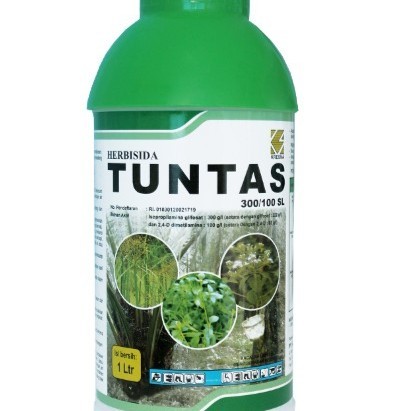 Tuntas 1 Ltr Glifosat DMA herbisida kontak racun gulma rumput liar