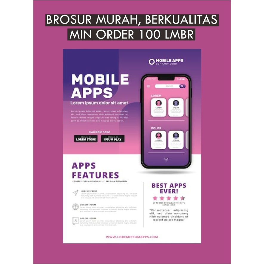 

BROSUR / FLYER / LEAFLET MURAH SUPPORT UMKM LOKAL // FREE DESAIN & POTONG KERTAS// BERKUALITAS (AP150GSM)