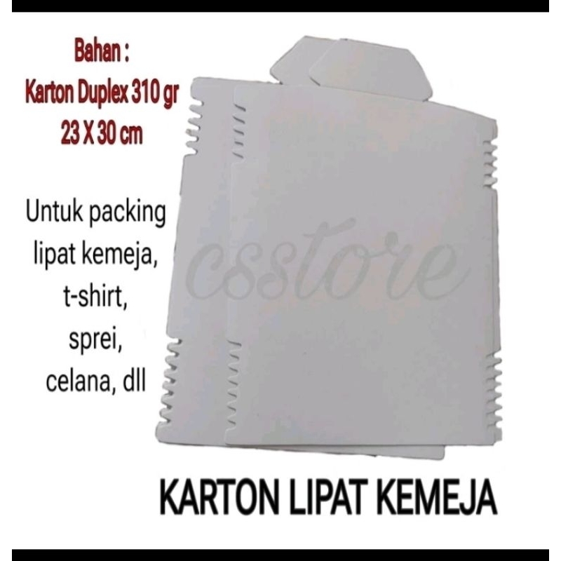 

Karton Lipat Kemeja 50Lembar Karton Penyangga Packing Kemeja Lipat