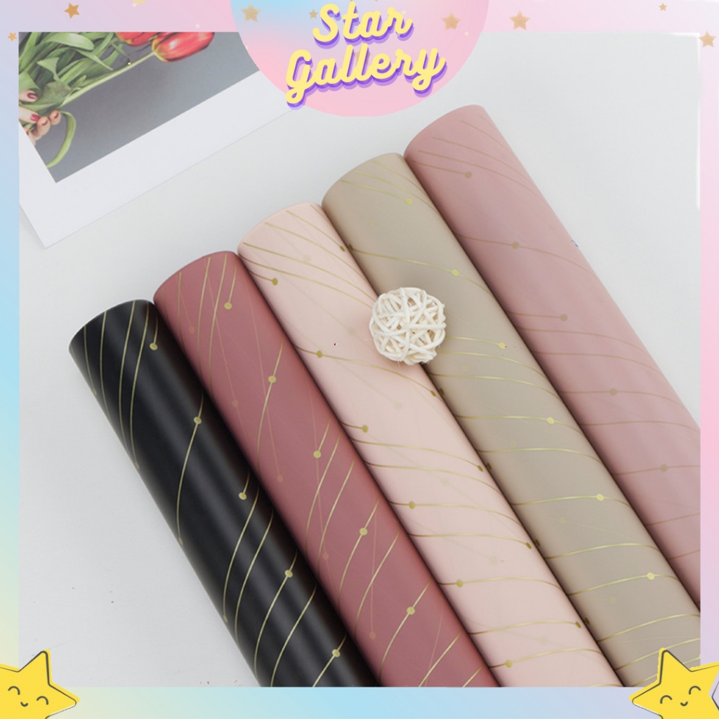 

(1 PACK ISI 20 LEMBAR) Kertas Bunga Buket Color Star Flower Wrapping Paper Cellophane Kertas Buket Florist KB6081