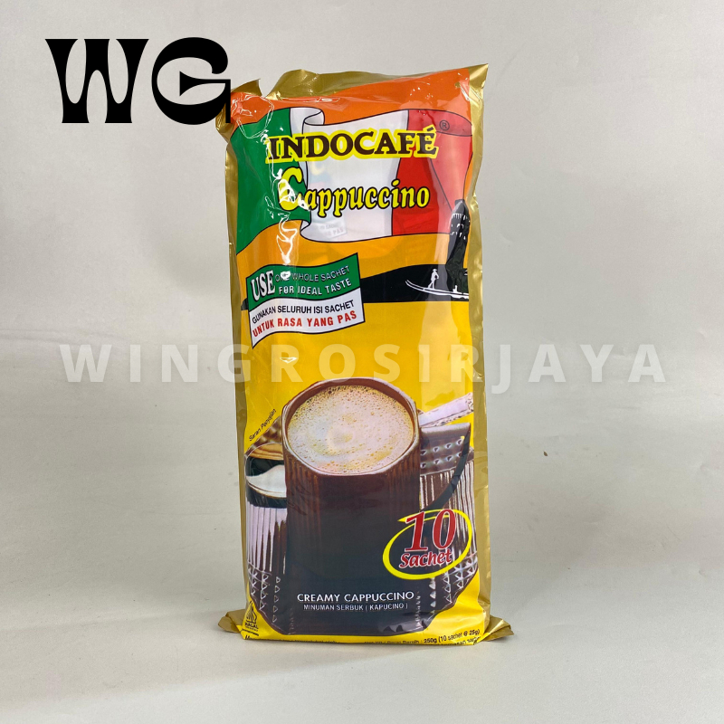 

Indocafe Cappuccino 1 Renceng / 10 Sachet / Cappucino / Capucino