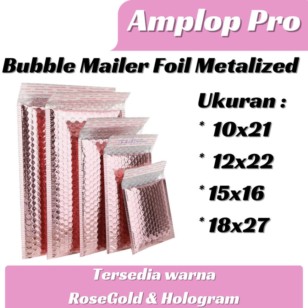 Amplop Bubble Mailer Premium Rose Gold