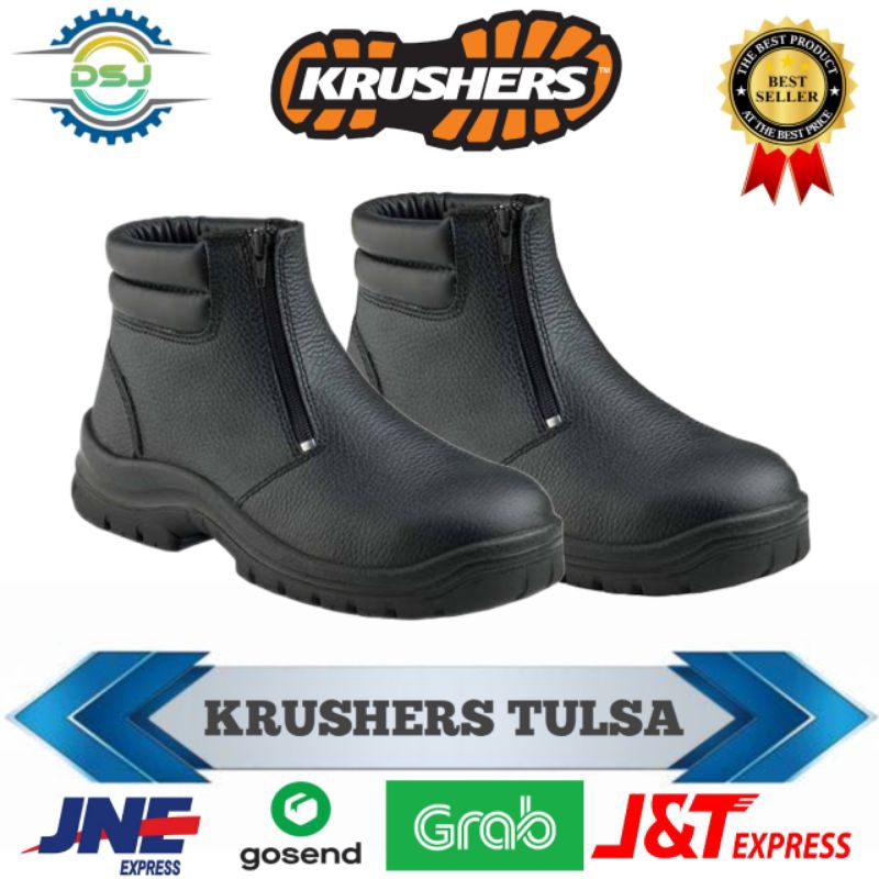 Sepatu Safety Krushers Tulsa Black - Sepatu Safety Krushers - Sepatu Safety Kerja Proyek Krushers Or