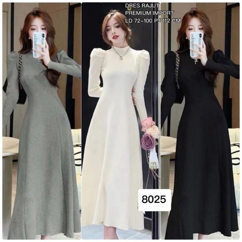 Dres rajut premium import 8025 maxi dress premium DRES  Rajut import