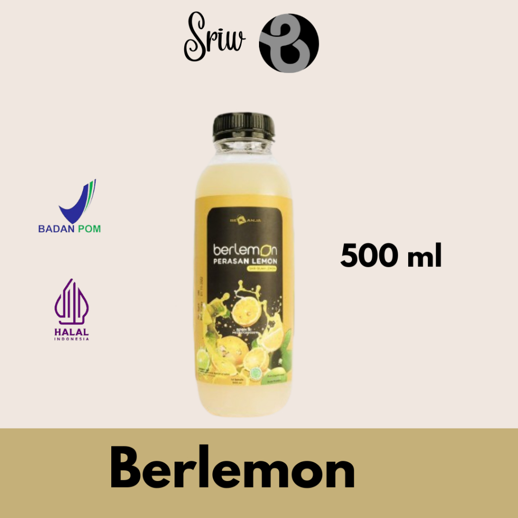 

BERL BERLANJA Air Lemon Berlemon Berl 100% Pure Sari Lemon Asli Kemasan 500ml minuman diet dan kesehatan Aman BPOM